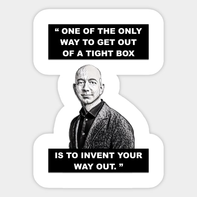 Amazon Jeff Bezos Quote Sticker by troydo42